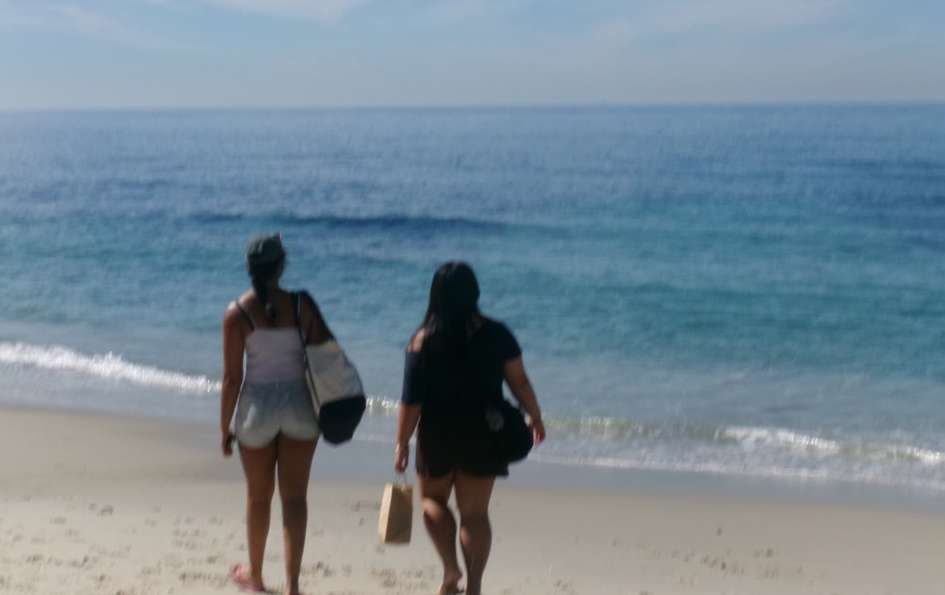 Anjali at the beach