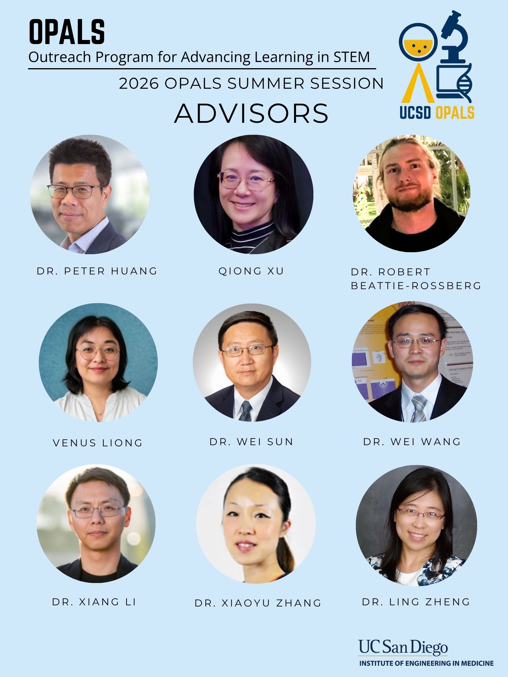 OPALS Summer 2026 Session Advisors